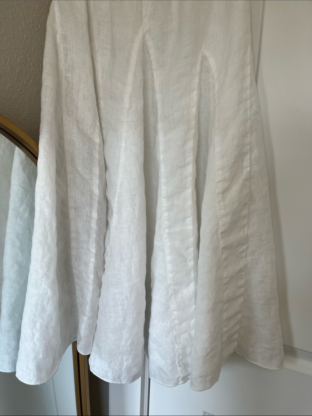 CP Shades Fanny 100% Linen White Midi Skirt - Picture 7 of 13